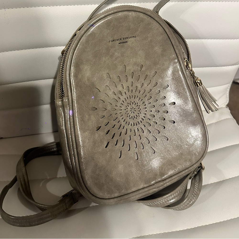 Forever Young Metallic Gray Backpack